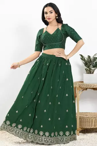 Women's brocade padded back open elbow sleeves saree blouse