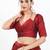 Women's brocade padded back open elbow sleeves saree blouse