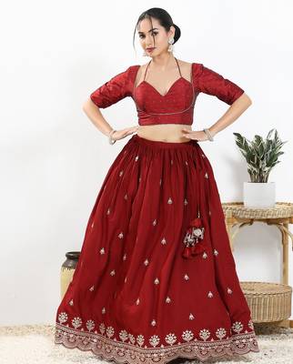 Women's brocade padded back open elbow sleeves saree blouse 5