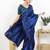 Women's brocade padded back open elbow sleeves saree blouse