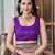 women's purple patola silk blend saree with geometric pattern
