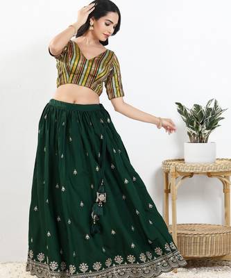 Women's brocade padded back open elbow sleeves saree blouse 5