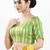 Women's brocade padded back open elbow sleeves saree blouse