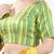 Women's brocade padded back open elbow sleeves saree blouse