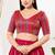 Women's brocade padded back open elbow sleeves saree blouse