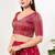 Women's brocade padded back open elbow sleeves saree blouse