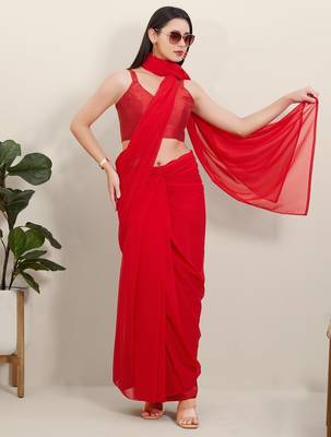 Women's mulbury silk padded back open sleeveless saree blouse 4