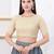 Women's shifli padded back open elbow sleeves saree blouse