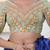 Women's shifli padded back open elbow sleeves saree blouse