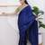 Women's shifli padded back open elbow sleeves saree blouse