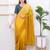 Women's art silk padded front open elbow sleeves saree blouse