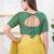Women's art silk padded front open elbow sleeves saree blouse