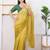 Women's art silk padded front open elbow sleeves saree blouse