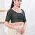 Women's tissue padded front open elbow sleeves saree blouse
