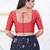 Women's tissue padded front open elbow sleeves saree blouse