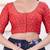 Women's tissue padded front open elbow sleeves saree blouse