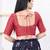 Women's tissue padded front open elbow sleeves saree blouse