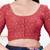 Women's tissue padded front open elbow sleeves saree blouse
