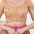 Women's brocade padded front open elbow sleeves saree blouse