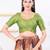 Women's tissue padded back open elbow sleeves saree blouse