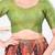 Women's tissue padded back open elbow sleeves saree blouse