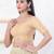 Women's tissue padded back open elbow sleeves saree blouse