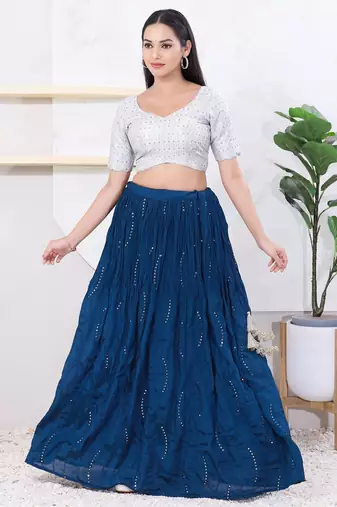 Women's tissue padded back open elbow sleeves saree blouse