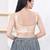 Women's shifli padded back open sleeveless saree blouse