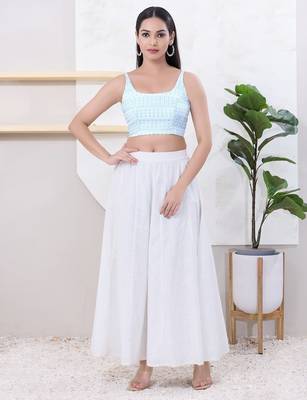 Women's shifli padded back open sleeveless saree blouse 5