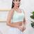 Women's shifli padded back open sleeveless saree blouse