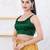 Women's gajii silk padded back open sleeveless saree blouse