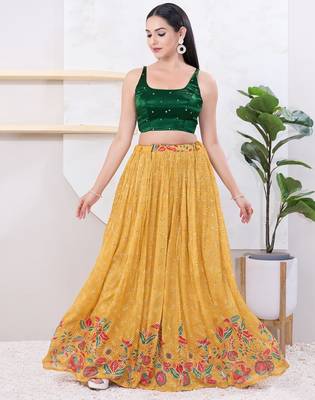 Women's gajii silk padded back open sleeveless saree blouse 5