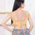 Women's gajii silk padded back open sleeveless saree blouse