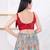 Women's gajii silk padded back open sleeveless saree blouse