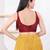 Women's gajii silk padded back open sleeveless saree blouse