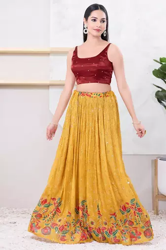Women's gajii silk padded back open sleeveless saree blouse
