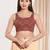 Women's cotton padded back open sleeveless saree blouse