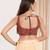 Women's cotton padded back open sleeveless saree blouse