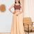 Women's cotton padded back open sleeveless saree blouse
