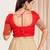 Women's tafeta silk padded front open elbow sleeves saree blouse