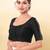 Women's taffeta silk padded front open elbow sleeves saree blouse