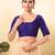Women's taffeta silk padded front open elbow sleeves saree blouse