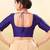Women's taffeta silk padded front open elbow sleeves saree blouse