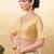 Women's taffeta silk padded front open elbow sleeves saree blouse