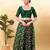 Women's taffeta silk padded front open elbow sleeves saree blouse