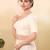 Women's taffeta silk padded front open elbow sleeves saree blouse