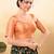 Women's taffeta silk padded front open elbow sleeves saree blouse