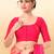 Women's taffeta silk padded front open elbow sleeves saree blouse