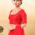 Women's taffeta silk padded front open elbow sleeves saree blouse