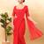 Women's taffeta silk padded front open elbow sleeves saree blouse